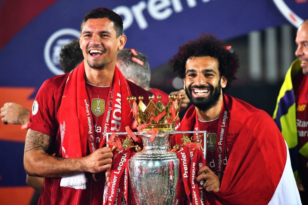 Dejan Lovren and Mohamed Salah